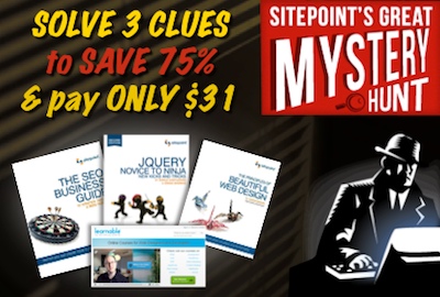 Search SitePoint for 3 clues - Banner