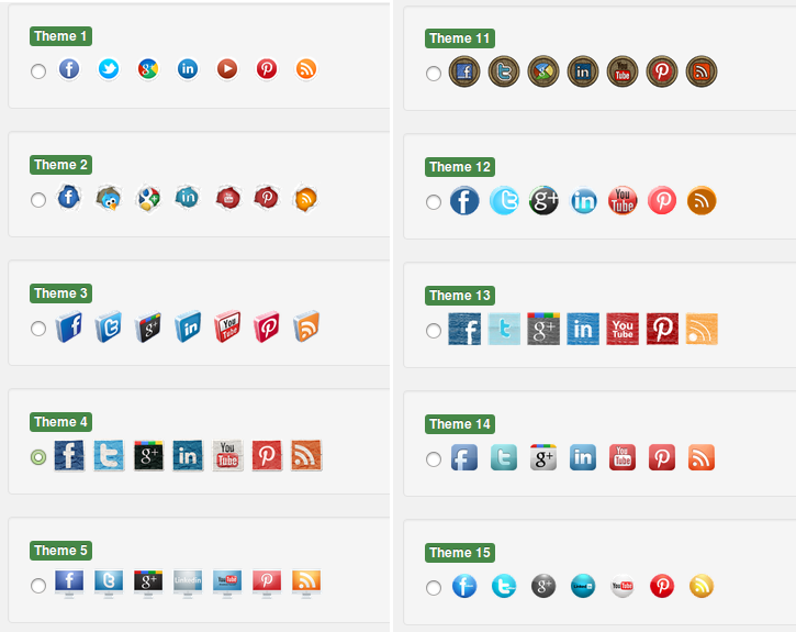Ultimate Social Media - Icon Styles