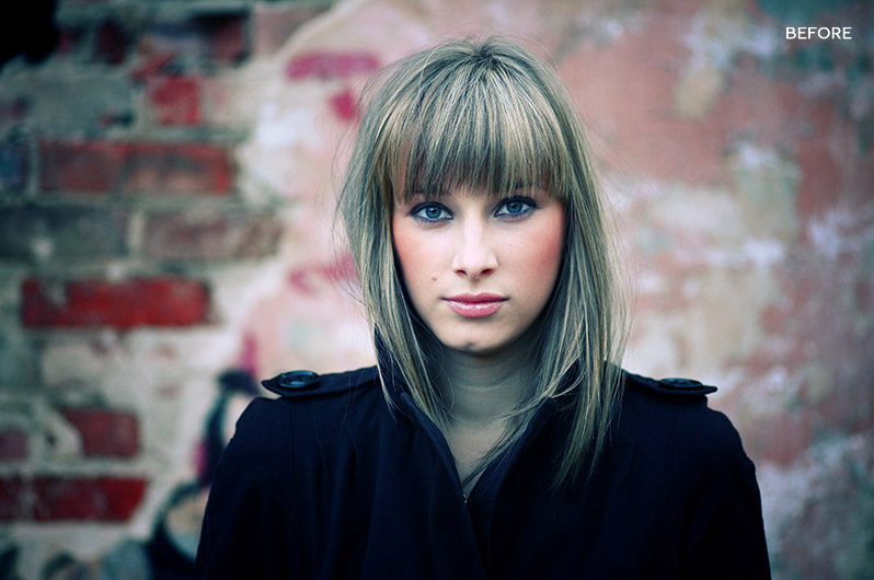 Free-PS-Action Image of a woman with blonde hair and black jacket