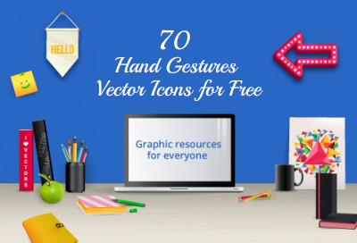 Hand gesture vector icons feature image