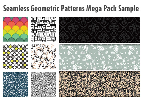 Collage of seamless Geometric patterns