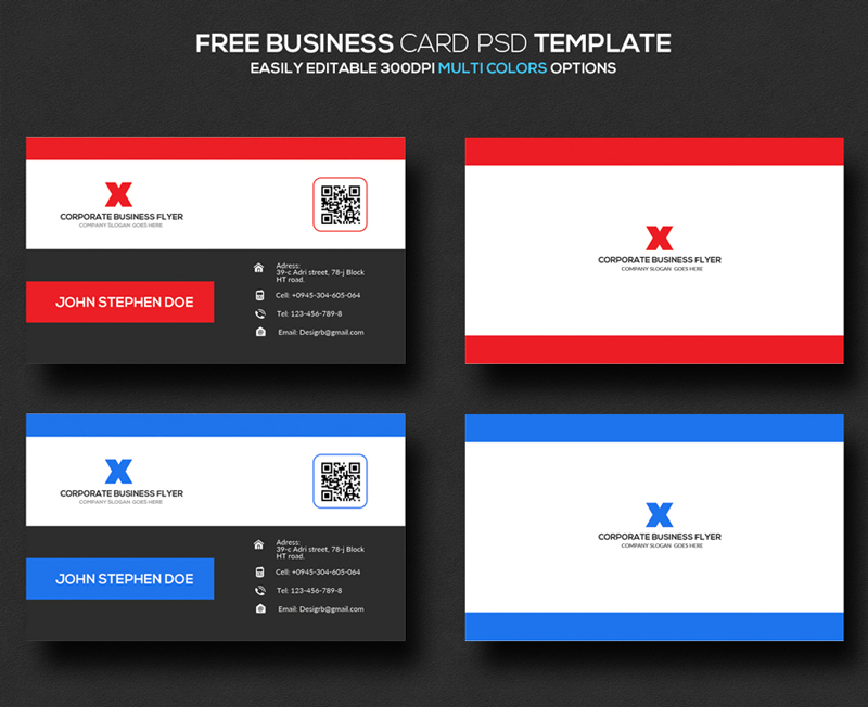 business-card-psd-templates red and blue business card psd templates