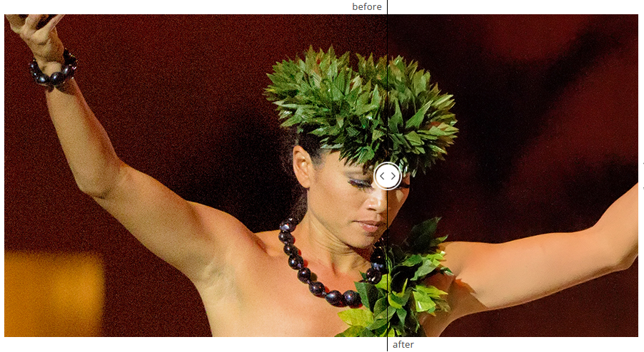 Photo editing software for noise removal