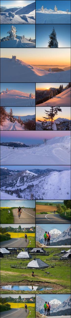 Collage of High Resolution Photos in the nature in various locations