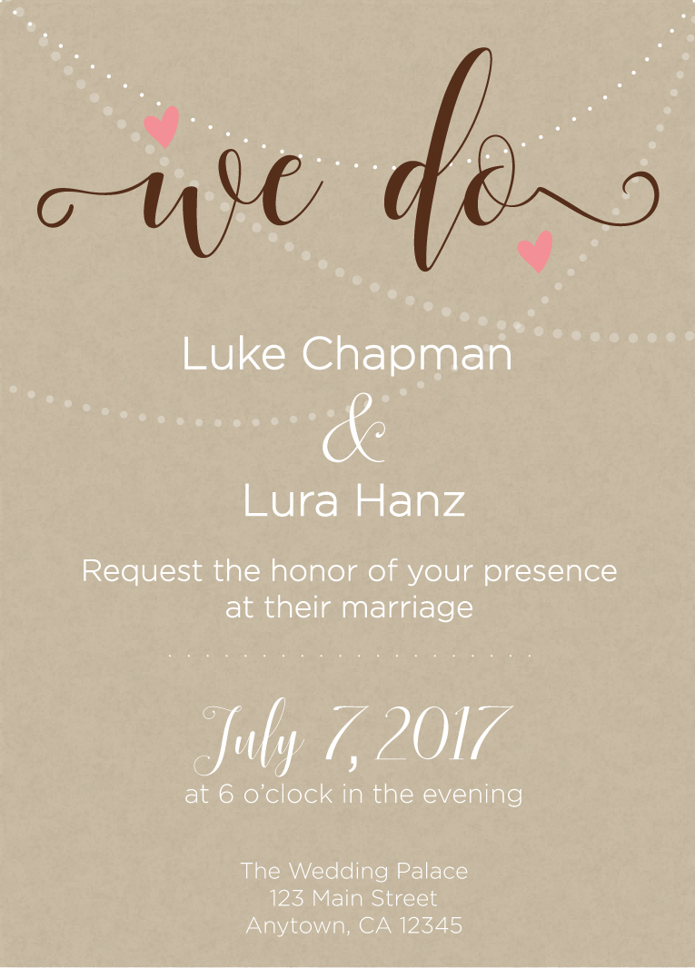 Wedding invitation mockup preview