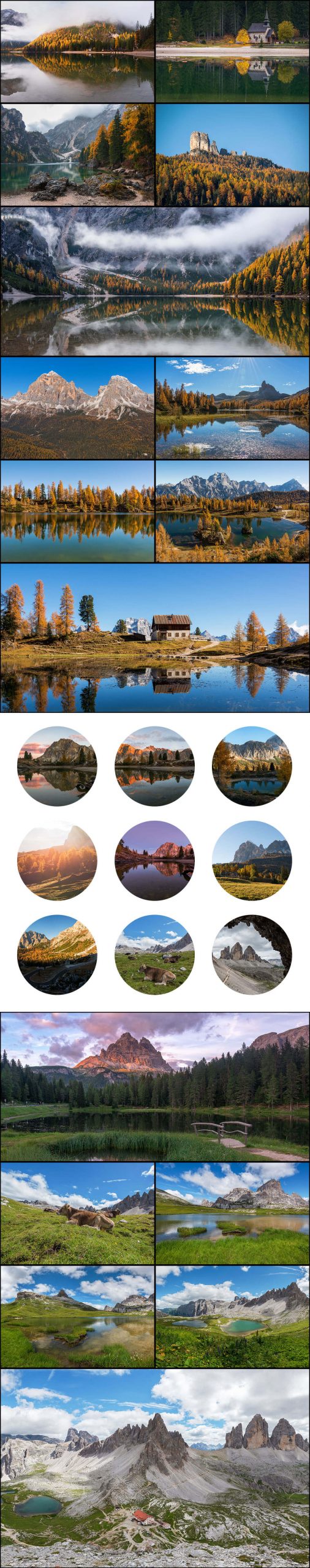 Mountain-Stock-Images Long carousal of Mountain and lake sceneries stock images