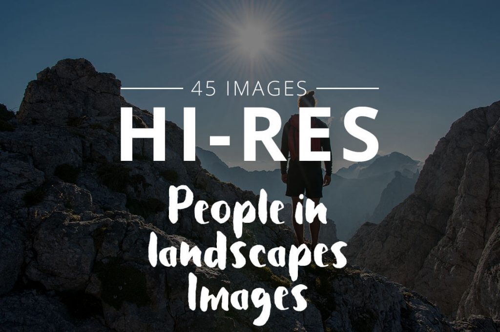 High resolution: people in landscapes images