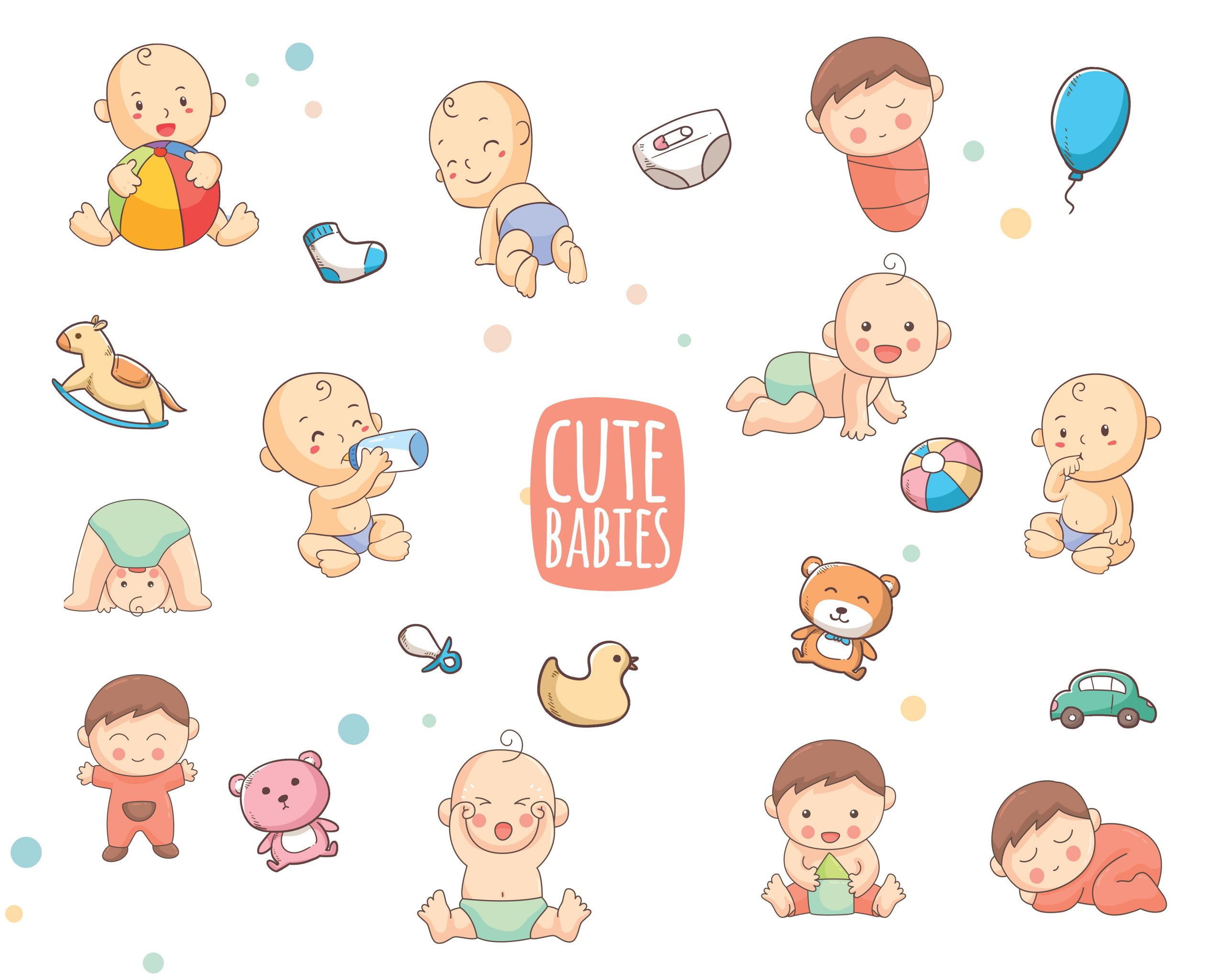 The Tiny Joy Kids Vector Bundle - Cute babies