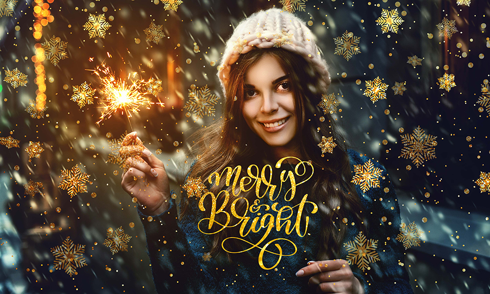 Merry & Bright Photo & Text Overlay 50 Photo & Text Overlays Bundle - Merry & Bright