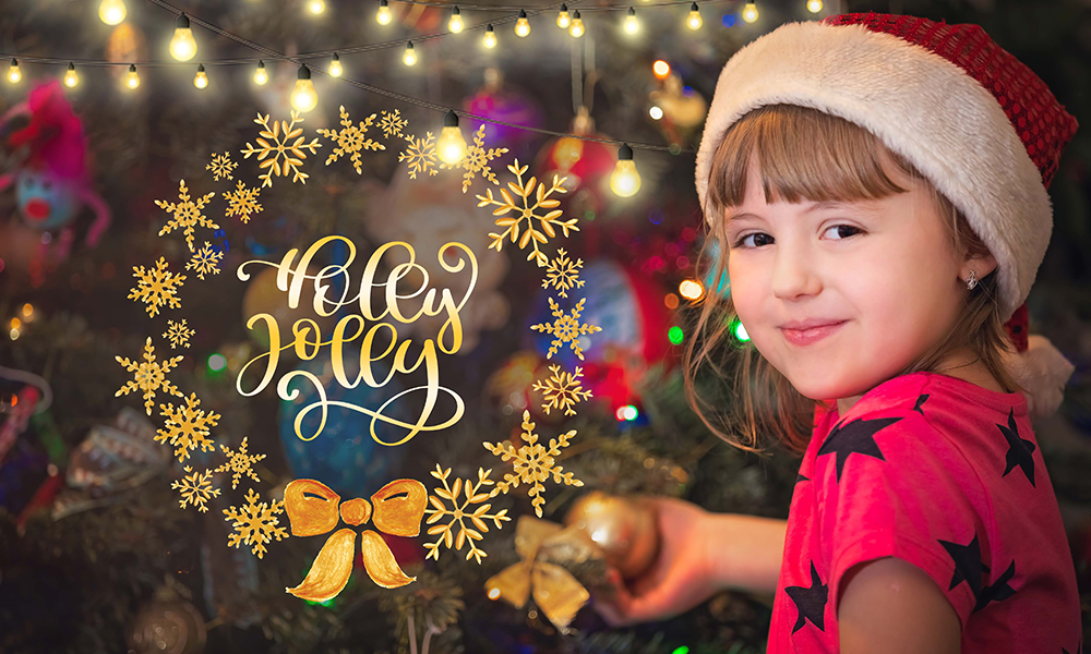Holly Jolly Text Overlay 50 Photo & Text Overlays Bundle - Holly Jolly