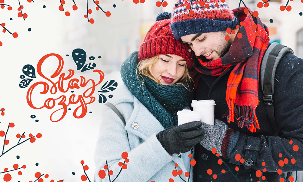 Stay Cozy Photo & Text Overlay 50 Photo & Text Overlays Bundle - Stay Cozy