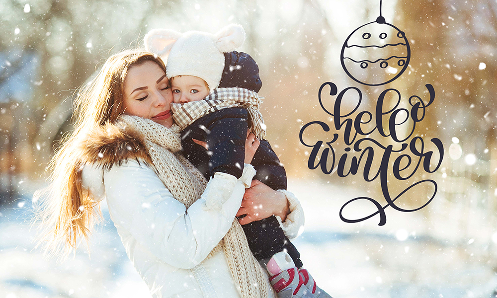 Hello Winter Text overlay 50 Photo & Text Overlays Bundle - Hello Winter