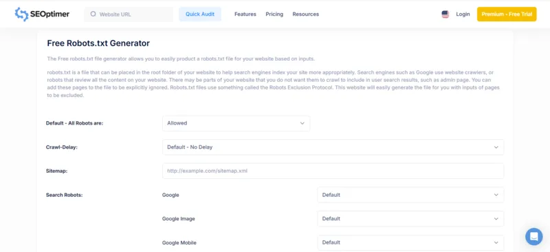 Robots.txt Generator