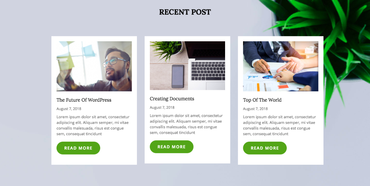 Brito Theme Preview - Recent Posts