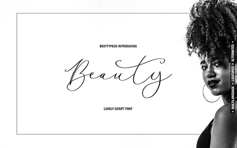 Beauty-Font 51 Elegant & Creative Fonts From The Amazing Fonts Bundle - Beauty