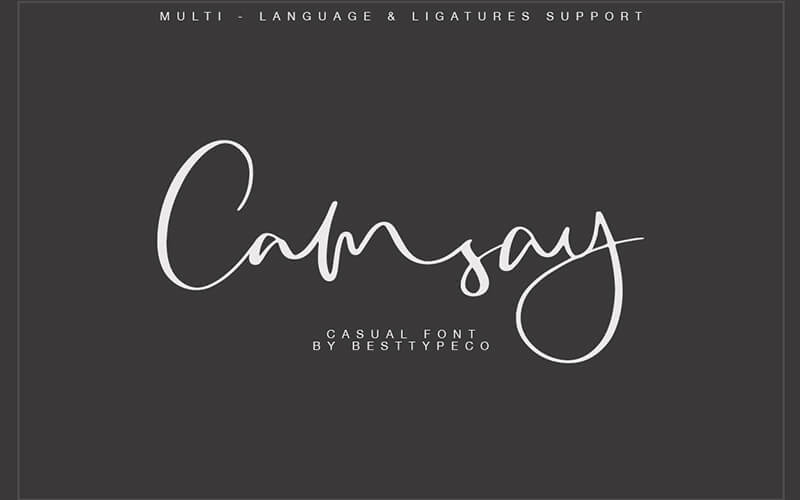 Camsay-Font 51 Elegant & Creative Fonts From The Amazing Fonts Bundle - Camsay