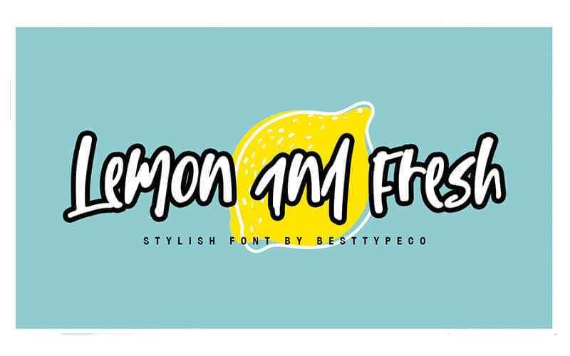 LemonAndFresh-Font 51 Elegant & Creative Fonts From The Amazing Fonts Bundle - Fresh- LemonAndFresh