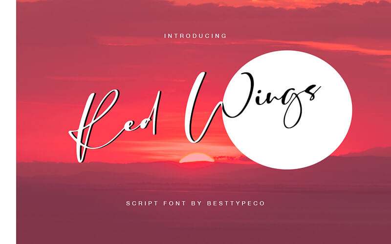 Red-Wings-Font 51 Elegant & Creative Fonts From The Amazing Fonts Bundle - Red-Wings