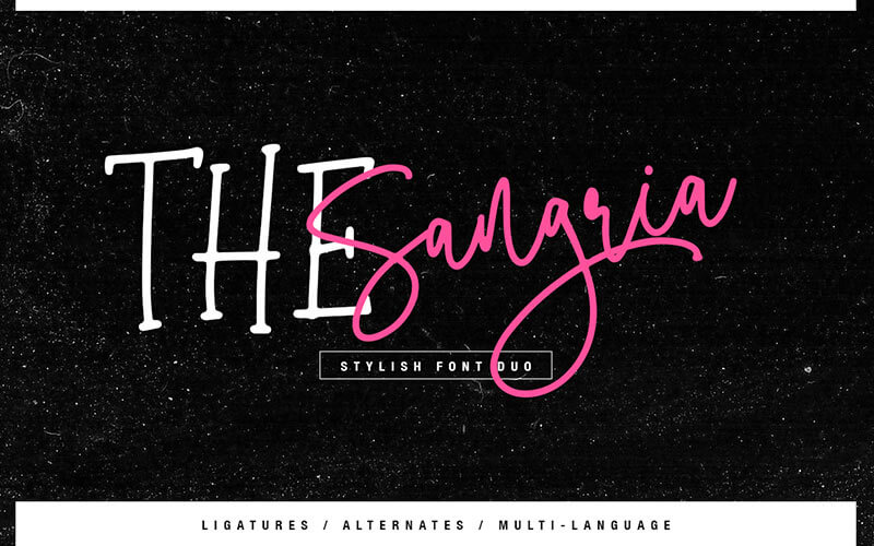 THE-SANGRIA-FONT 51 Elegant & Creative Fonts From The Amazing Fonts Bundle - THE-SANGRIA