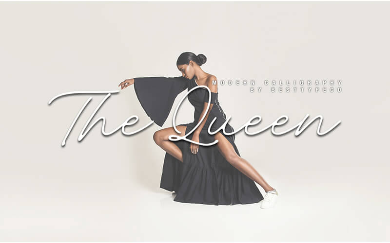 The-Queen-Font 51 Elegant & Creative Fonts From The Amazing Fonts Bundle - The-Queen