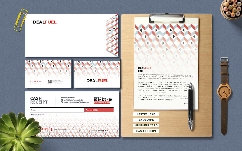 Brand-identity-stationery-templates DealFuel Brand identity stationery templates
