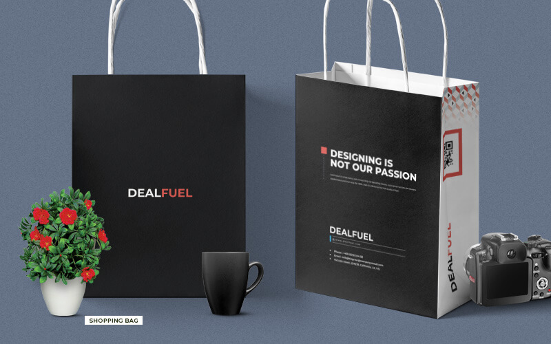 paper-bag-mockup Carry bag mockup in the brand identity template