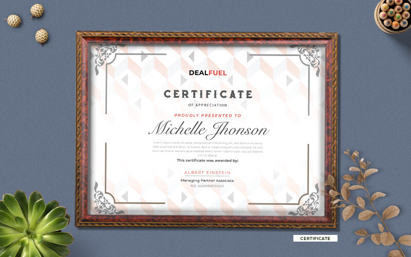 certificate-template DealFuel certificate template