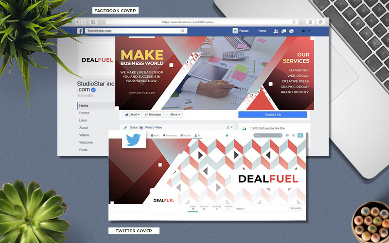 Twitter-cover-templates Brand Twitter cover template in the brand identity templates