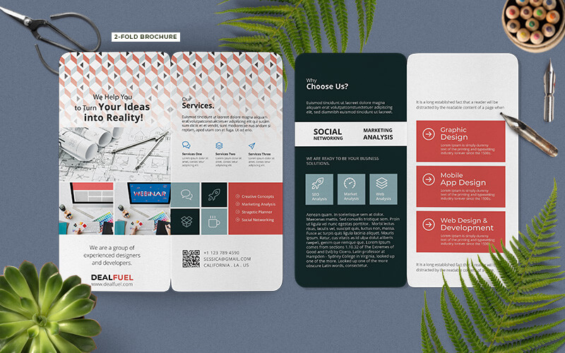 Fold-brochure-templates Fold brochure template in brand identity templates
