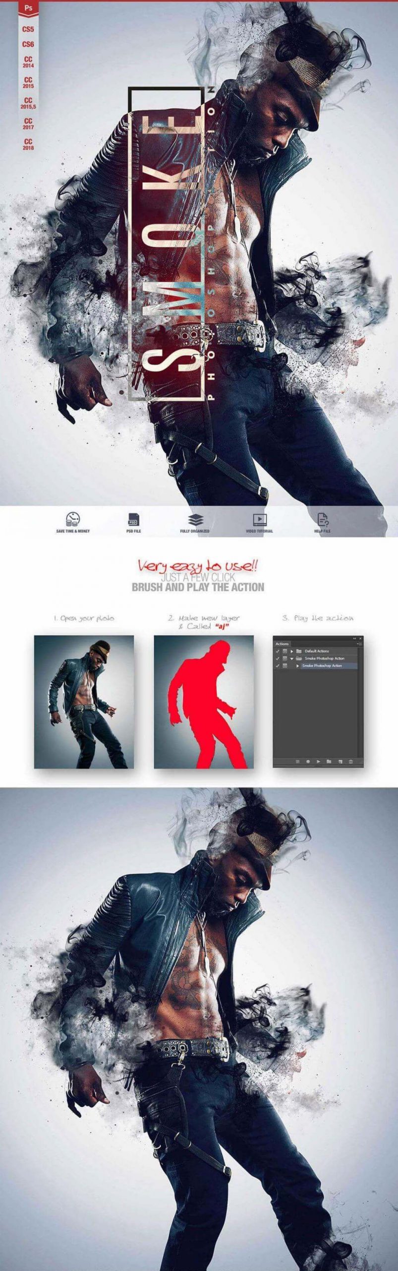 Smoke Photoshop Action