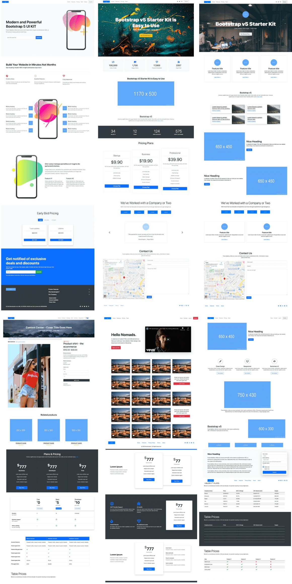 50+ Bootstrap 5 Templates Preview - 2