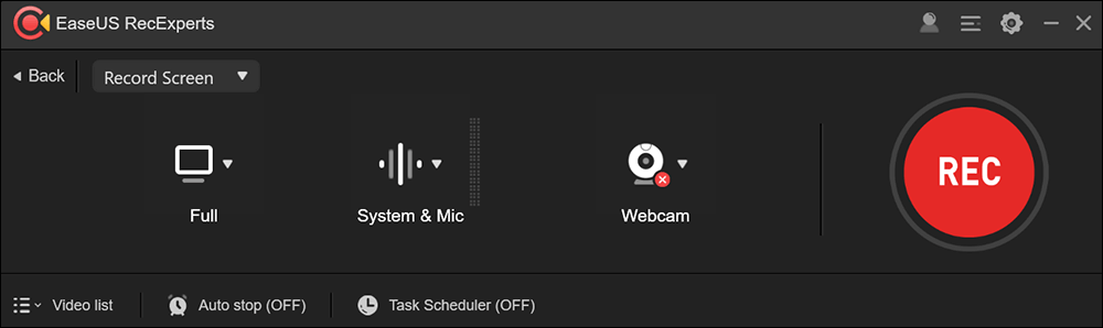 EaseUS RecExperts Windows Screen Recorder