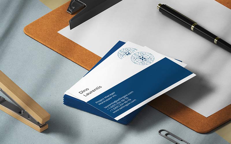 Formal business card mockup design