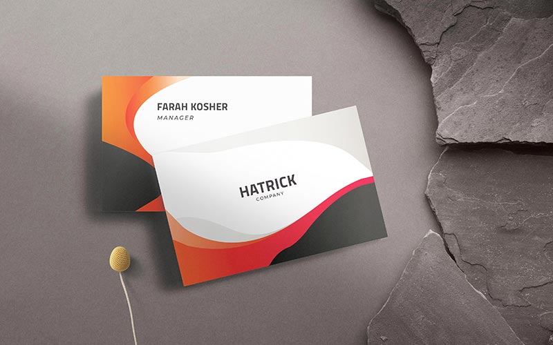 Abstract business card mockup design