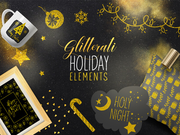 Free Glitterati Holiday PS Elements Feature Image