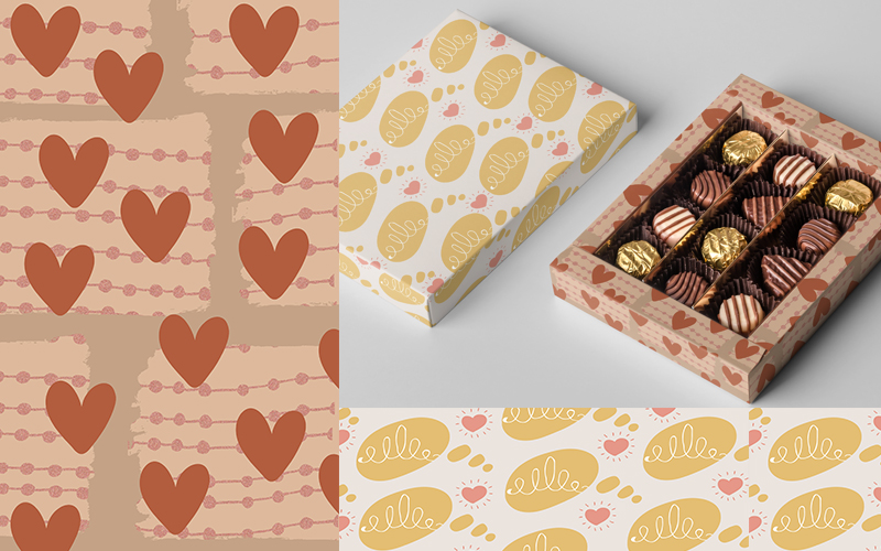 valentines background used for chocolate boxes