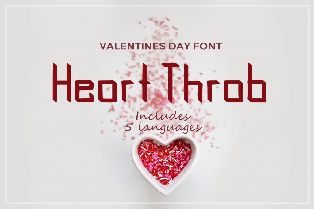 Heart throt Valentine fonts