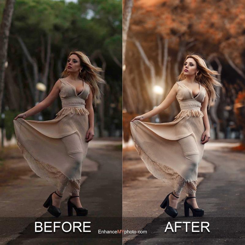 Image transformation using sepia tone Photoshop action.