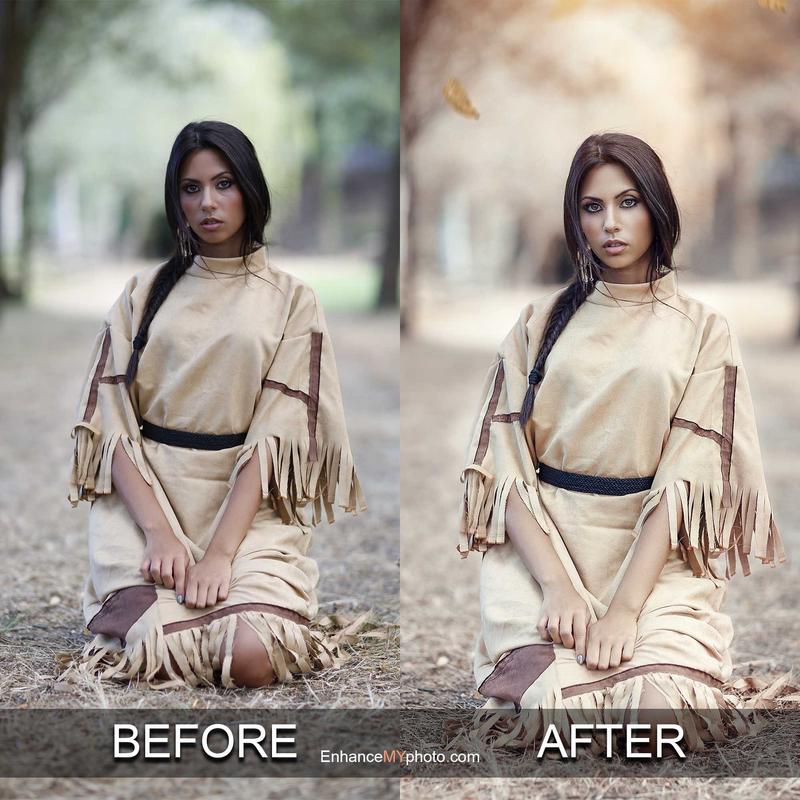 Image transformation using dramatic Photoshop action.