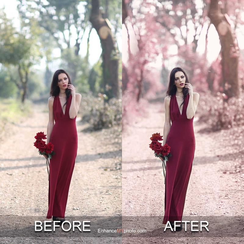 Image transformation using dramatic Photoshop action.