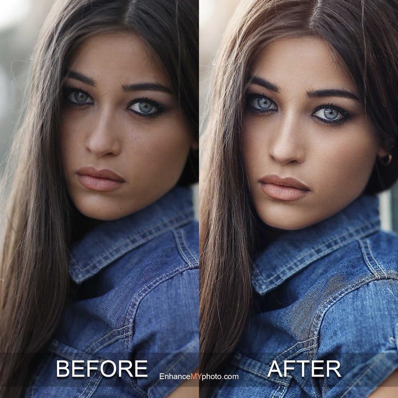 Portrait showing vibrant colors with color pop filter: before and after.