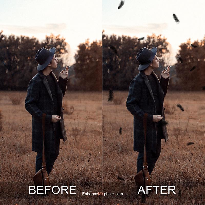 Visual difference between original and sepia tone enhanced image.