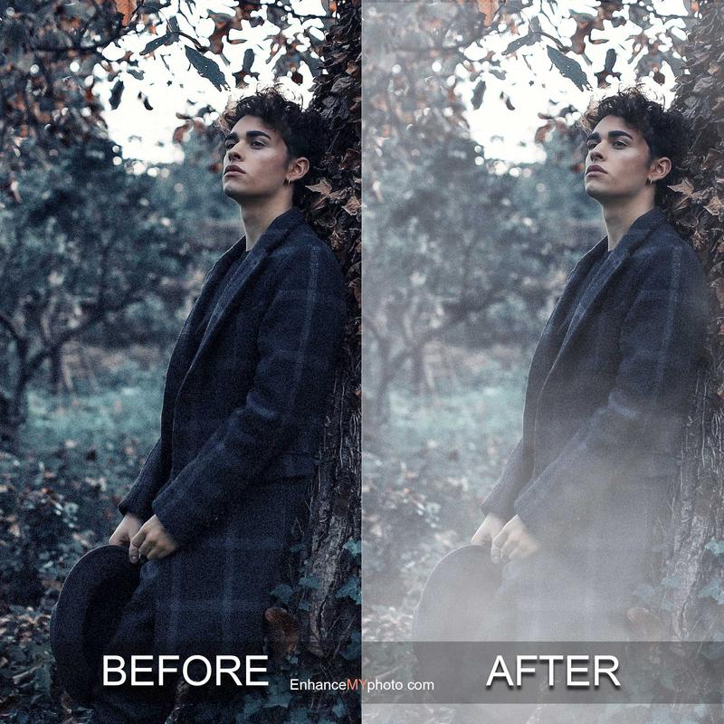 Comparison of an original image and its soft fog version.