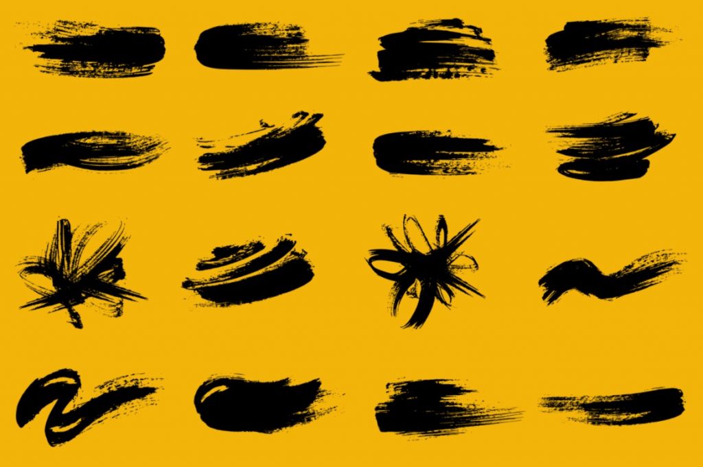 Charcoal brush stroke