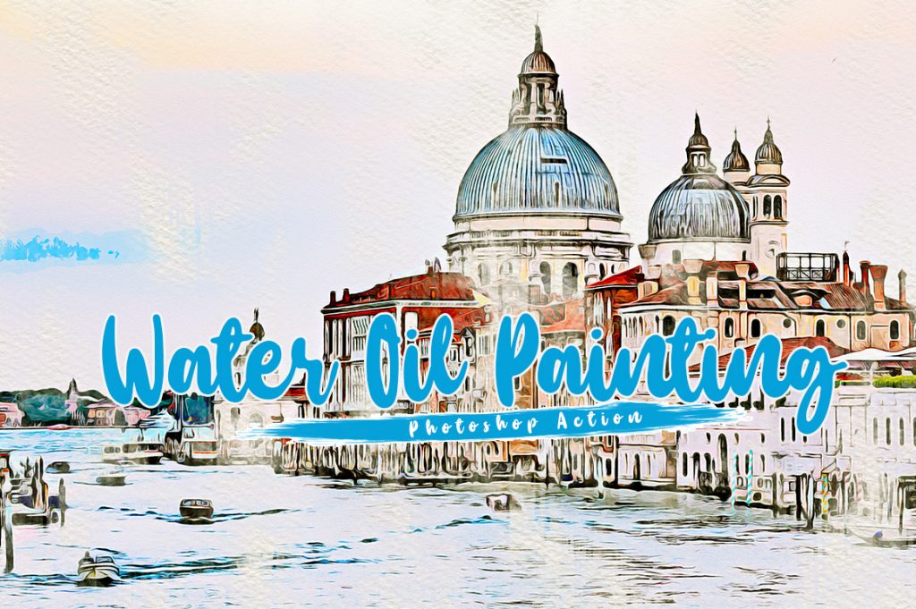 Water Oil Painting Photoshop Actions Bundle