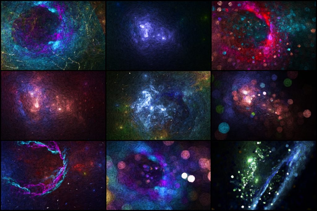 Bright galaxy cluster background