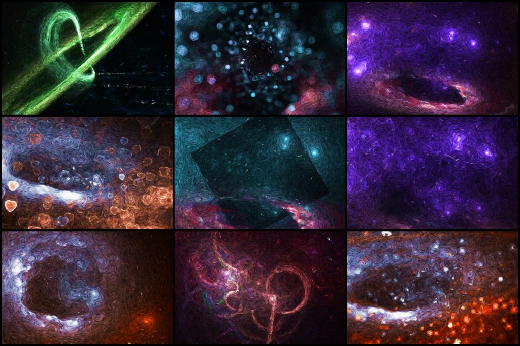 Bright nebula hues background