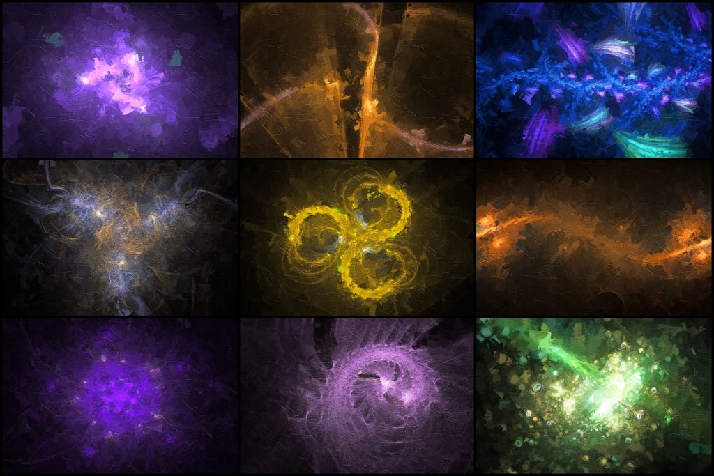 Nebula with vibrant colors background