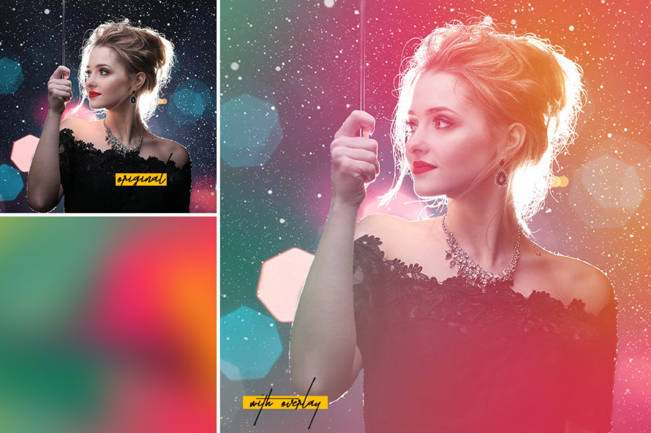 Light leak enhancement on female portrait