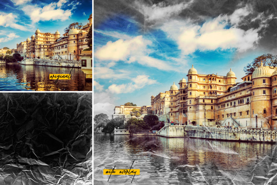 Cityscape enhanced with grunge